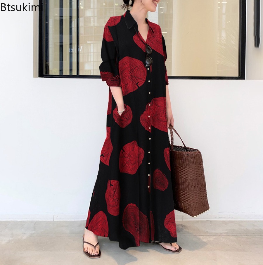 2026 Kadın Gömlek Elbise Bol R - Casual Loose Linen Shirt Dress incelemesi ve fiyatı