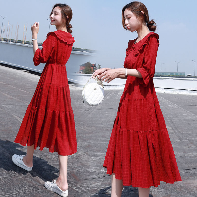 Midi moda zarif 2021 puf kollu - French Vintage Floral Midi Dress incelemesi ve fiyatı