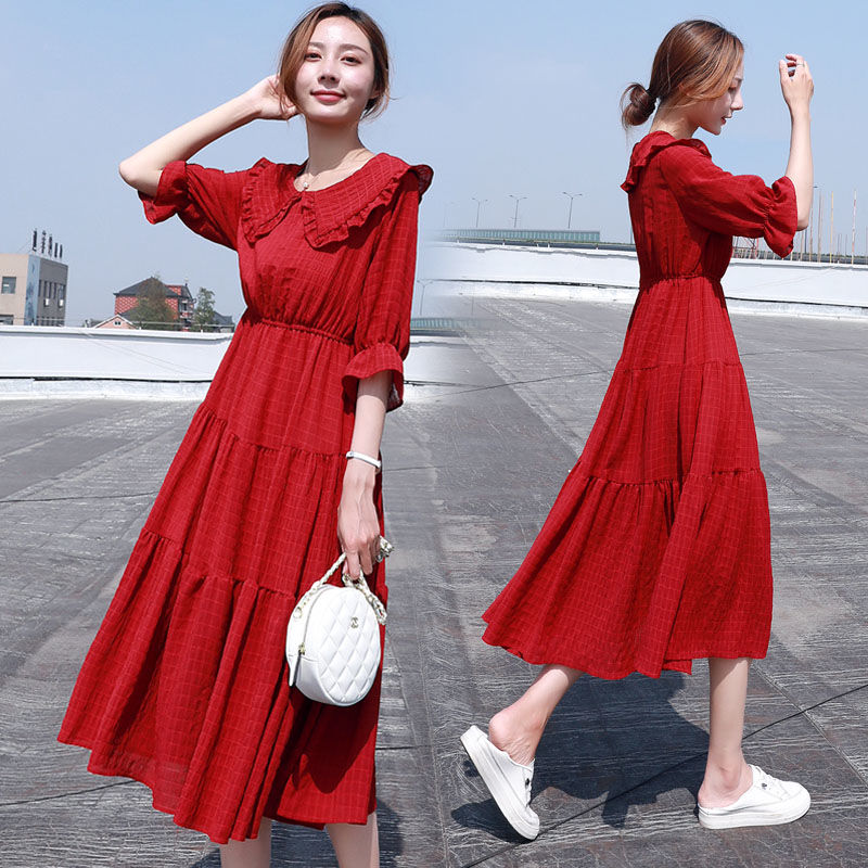 Midi moda zarif 2021 puf kollu - French Vintage Floral Midi Dress incelemesi ve fiyatı