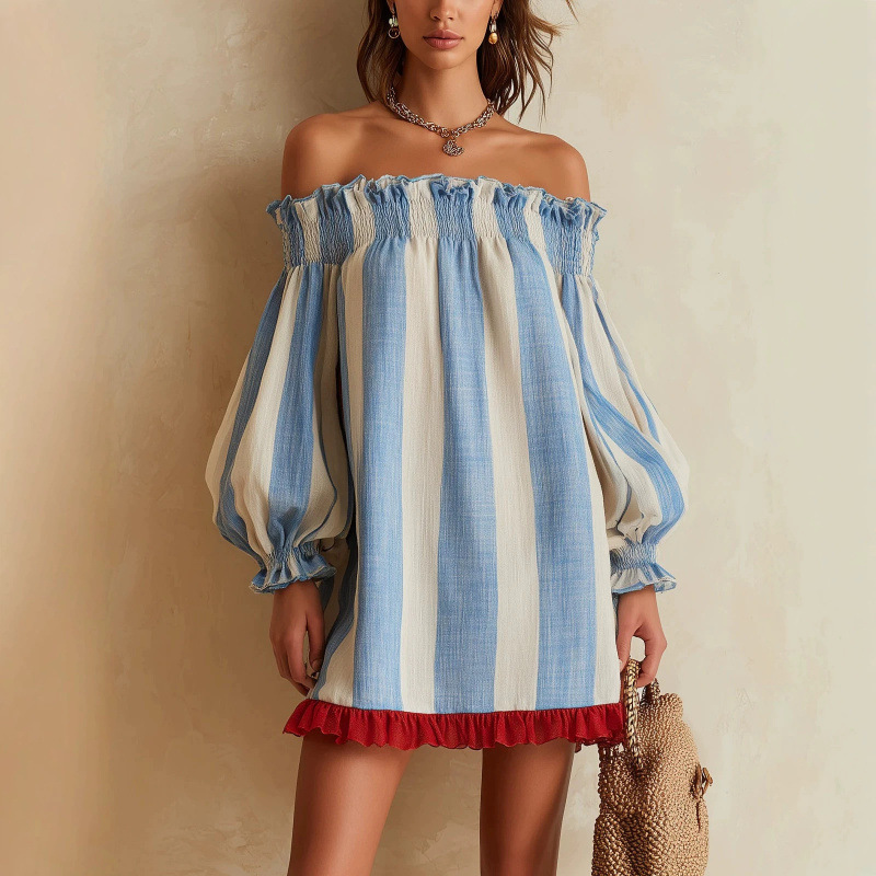 2026 Kadınlar İçin Omuzları Aç - Off Shoulder Puff Sleeve Sundress incelemesi ve fiyatı