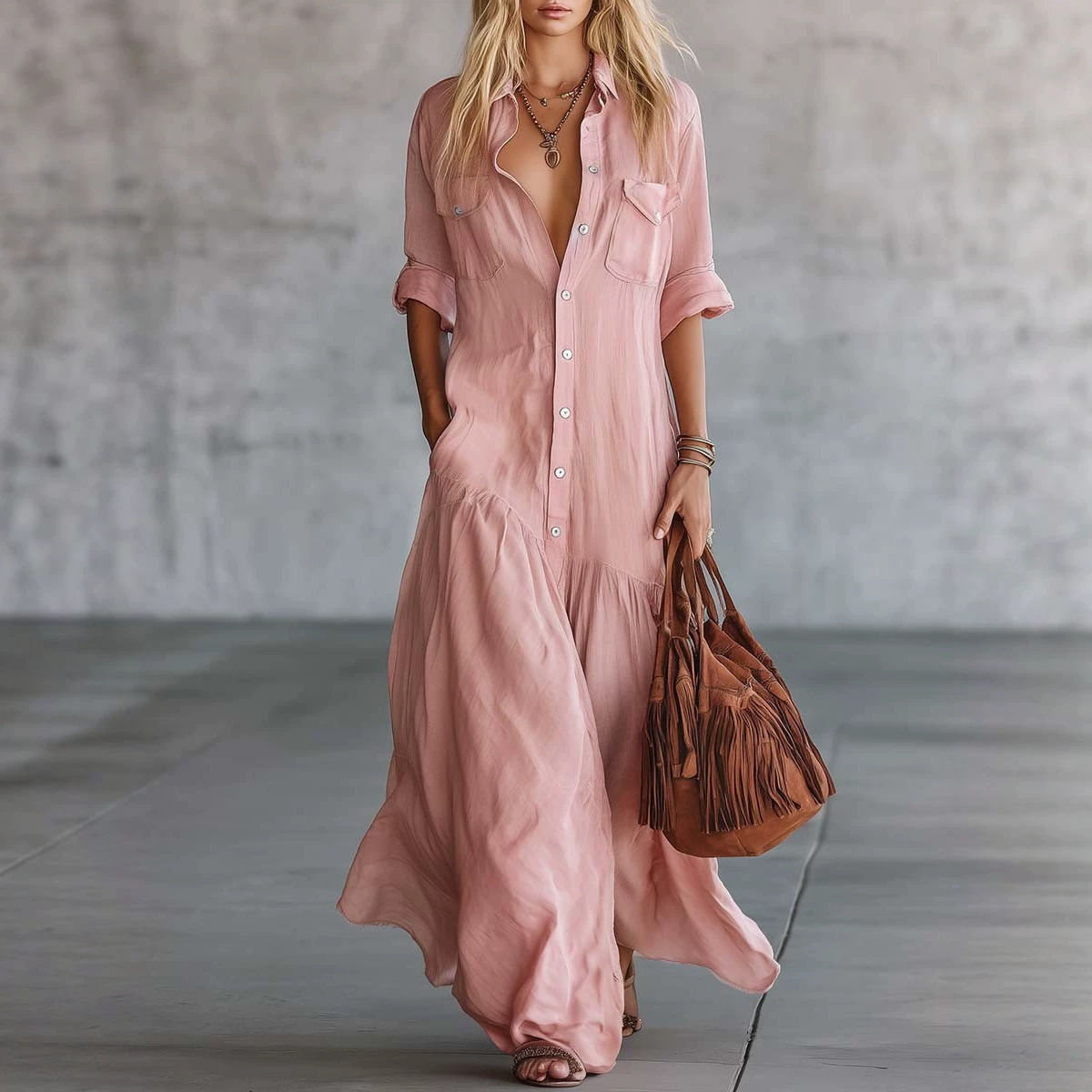2026 Kadın Yazlık Pamuklu Kete - Casual Loose Linen Shirt Dress incelemesi ve fiyatı