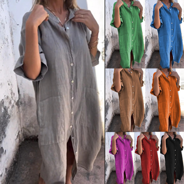 2026 Kadınlar İçin Old Money T - Casual Loose Linen Shirt Dress incelemesi ve fiyatı