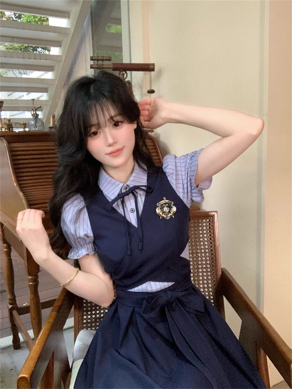 Yaz Günlük Giyim JK Üniforma E - Korean Style A Line Shirt Dress incelemesi ve fiyatı