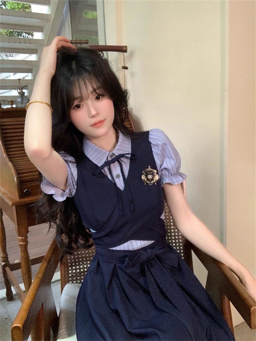 Yaz Günlük Giyim JK Üniforma E - Korean Style A Line Shirt Dress incelemesi ve fiyatı