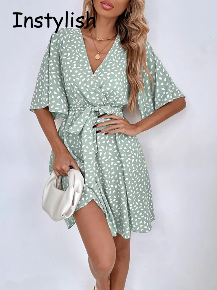 Rahat nokta baskı Mini elbise  - French Vintage Floral Midi Dress incelemesi ve fiyatı