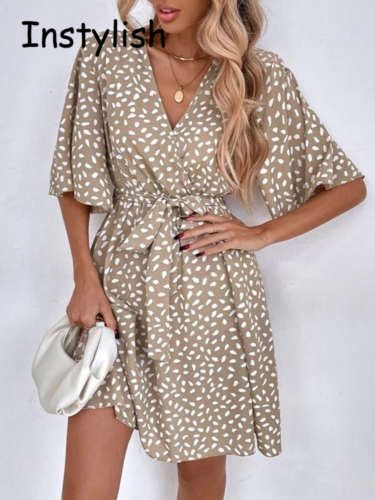 Rahat nokta baskı Mini elbise  - French Vintage Floral Midi Dress incelemesi ve fiyatı
