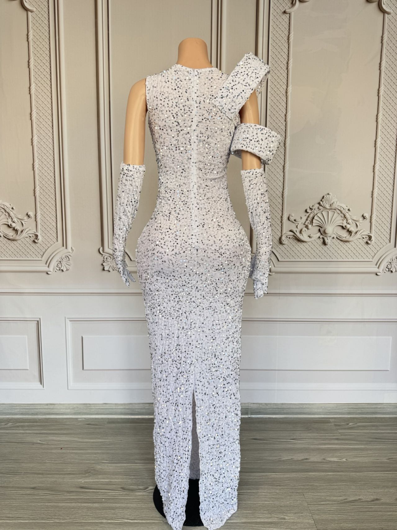 Işıltılı Taşlı Derin V Yaka Uz - Sparkly Rhinestone Club Party Dress incelemesi ve fiyatı