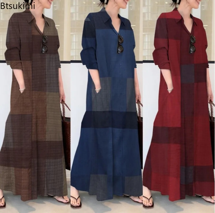 Moda Yeni Gömlek Elbise Kadınl - Casual Loose Linen Shirt Dress incelemesi ve fiyatı