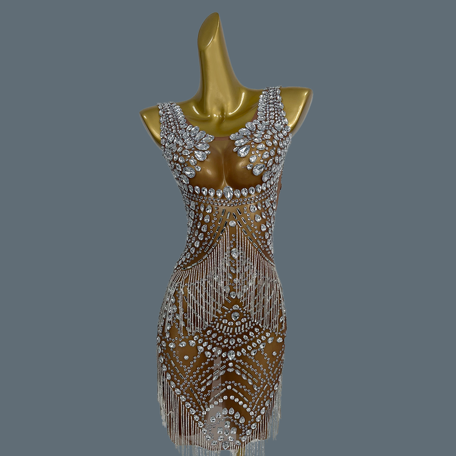Kadınlar İçin Seksi Abiye Elbi - Sparkly Rhinestone Club Party Dress incelemesi ve fiyatı