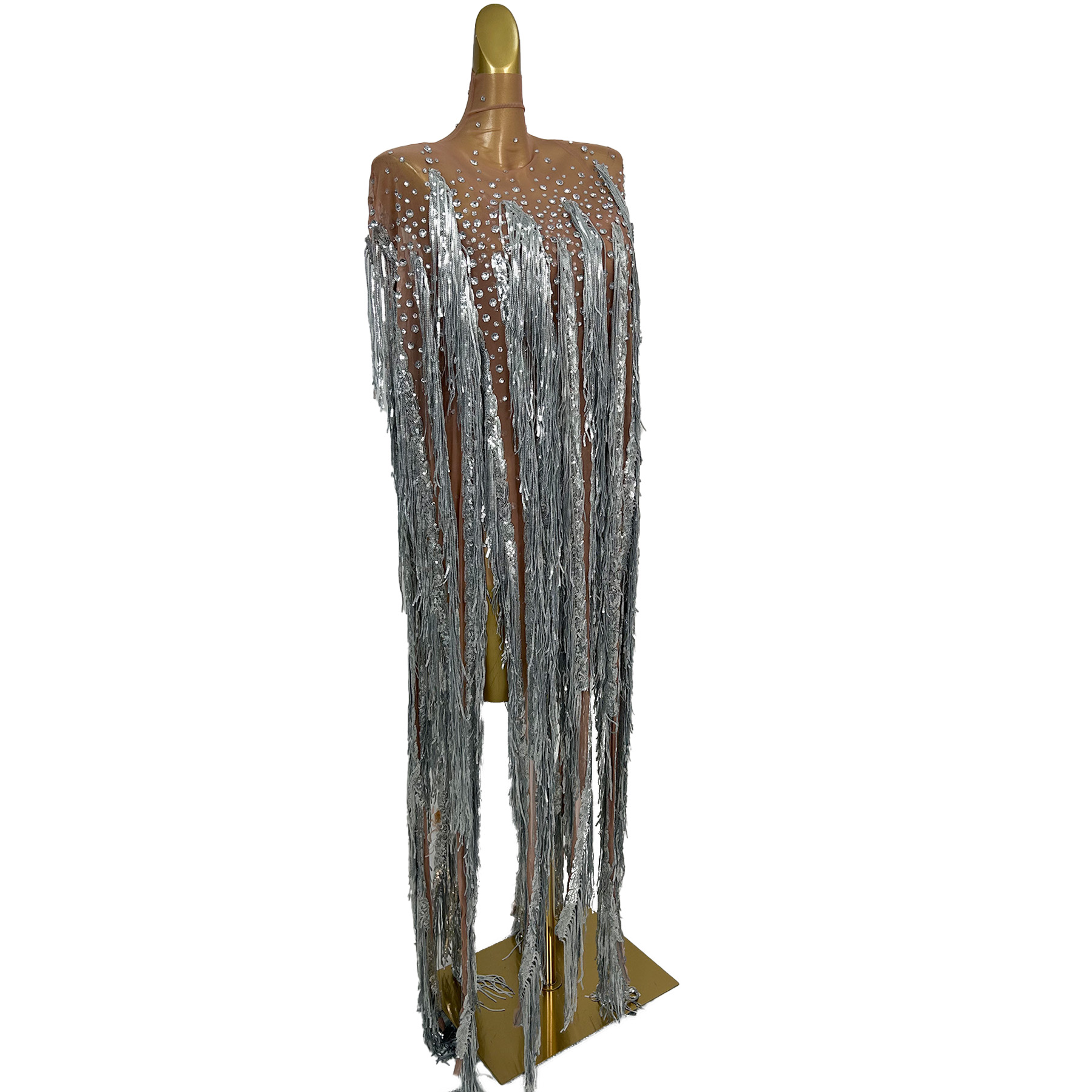 yusanBar Şeffaf File Kumaşlı,  - Sparkly Rhinestone Club Party Dress incelemesi ve fiyatı