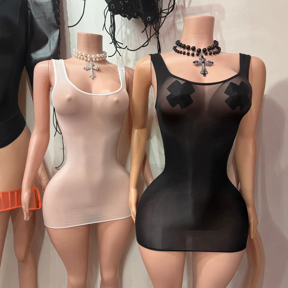 JENYAGE Seksi Parlak Şeffaf As - Sexy Mesh Sheer Bodycon Dress incelemesi ve fiyatı