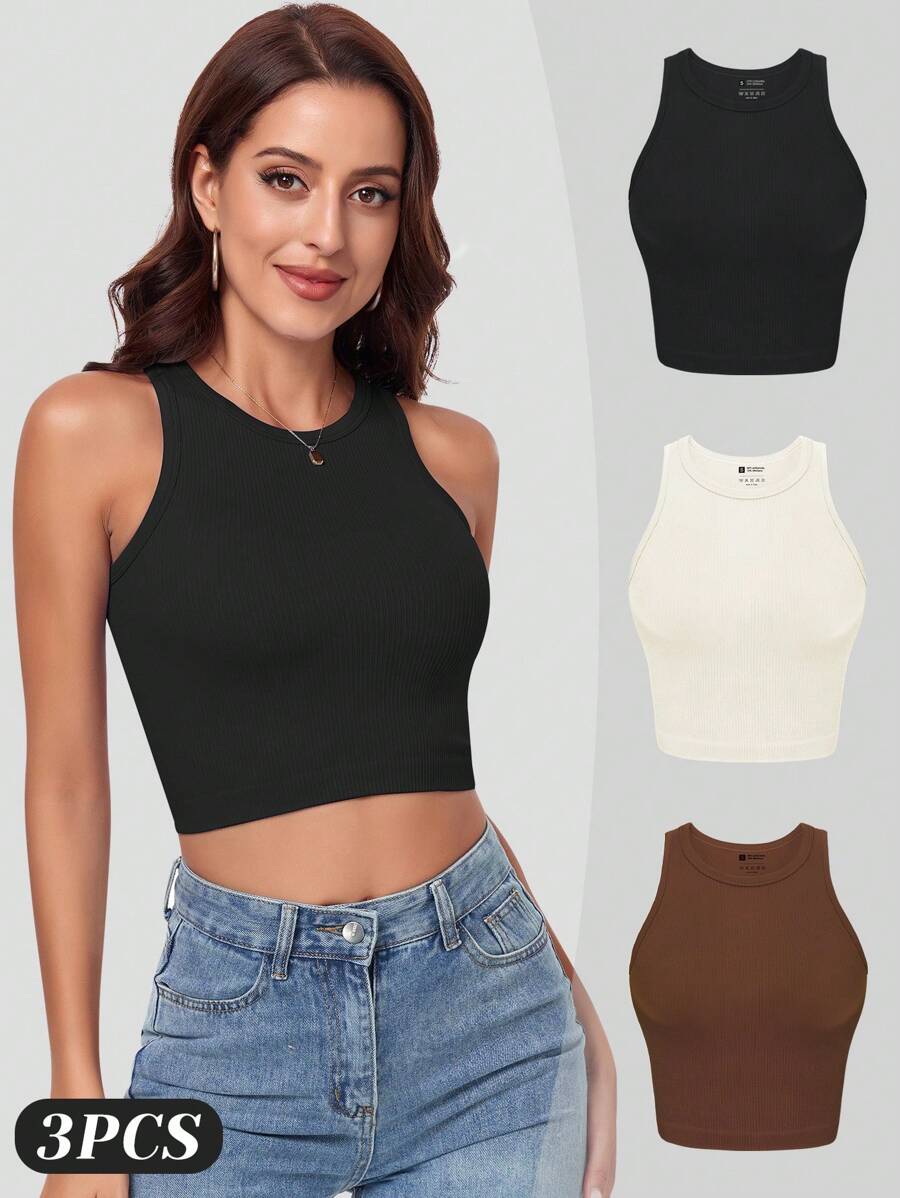VVX Kadınlar İçin 3'lü Paket C - Seamless Ribbed Workout Tank Top incelemesi ve fiyatı