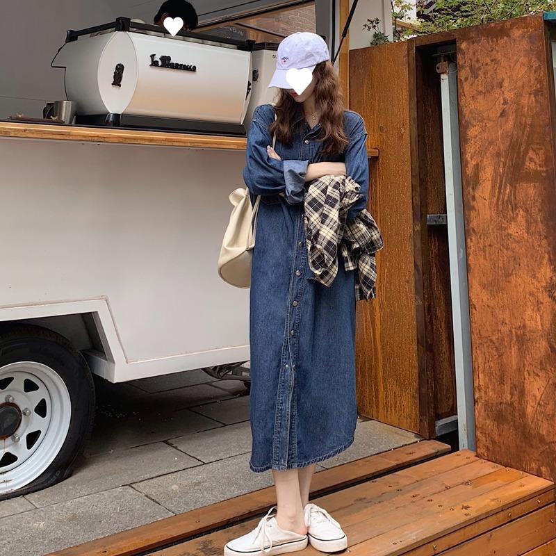 2026 Yeni Kadın Denim Gömlek E - Korean Style A Line Shirt Dress incelemesi ve fiyatı