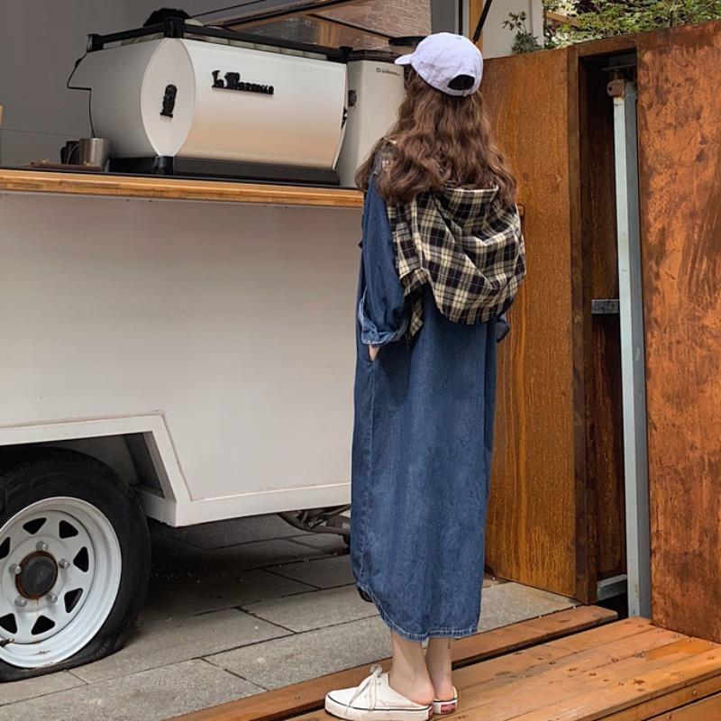 2026 Yeni Kadın Denim Gömlek E - Korean Style A Line Shirt Dress incelemesi ve fiyatı