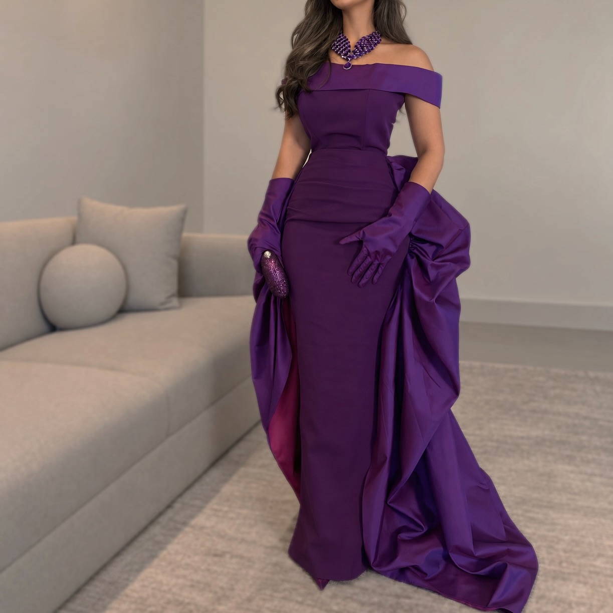 Özel Tasarım Seksi Saten Abiye - Elegant Satin Evening Gown Split incelemesi ve fiyatı