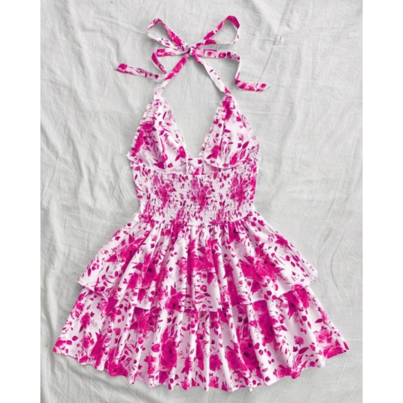 Kadın Tatil Stili Retro Kısa E - French Vintage Floral Midi Dress incelemesi ve fiyatı