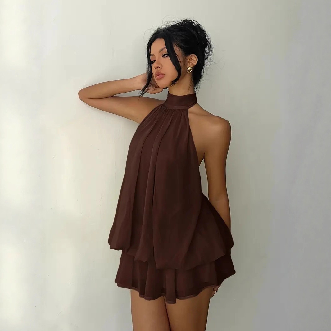 Kadın Halter Yaka Elbise Sırtı - Y2K Backless Halter Mini Dress incelemesi ve fiyatı